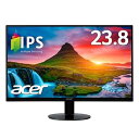 【中古】Acer モニター AlphaLine SA240YAbmi 23.8インチ IPS 非光沢 フルHD HDMI D-Sub スピーカー内蔵 フリッカーレス ブルーライト軽減 フレームレス