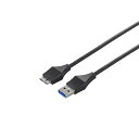 【中古】バッファロー BUFFALO ユニバーサルコネクター USB3.0 A to microB スリムケーブル ブラック 2m BSUAMBSU320BK