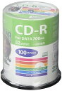 【中古】HI-DISC CD-R データ用 容量700MB 52倍速対応 インクジェット対応 100枚スピンドルケース入 HDCR80GP100