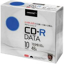【中古】HIDISC CD-R データ用 48倍速 700MB 5mmSlimケース 10枚 ホワイトワイドプリンタブル TYコード TYCR80YP10SC