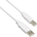 【中古】エレコム USBケーブル B USB2.0 USB A オス to USB B オス RoHS指令準拠 3m ホワイト USB2-ECO30WH