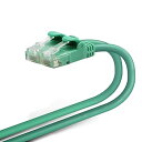 【中古】エレコム LANケーブル CAT6 5m 爪折れ防止コネクタ やわらか グリーン LD-GPY/G5
