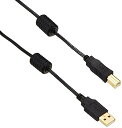 【中古】エレコム USBケーブル B USB2.0 USB A オス to USB B オス フェライトコア付 2m ブラック U2C-BF20BK