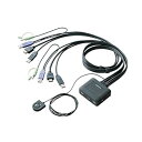 【中古】エレコム KVMスイッチ hdmi usb 切替器 スピーカー 手元スイッチ 2台 KVM-HDHDU2