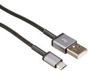 【中古】クオリティトラストジャパン 耐荷重430kg壊れる部分を素材強化! 強化ナイロンケーブルを使用し絡まりづらいmicroUSB充電通信ケーブル シルバー15(2)