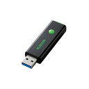 【中古】エレコム USBメモリ 32GB USB3.0 ノック式 キャップレス Windows/Mac対応 ストラップホール付 1年間 グリーン MF-PSU3...