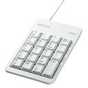【中古】バッファロー 有線テンキーボード Tabキー/USBハブ ホワイト BSTKH100WH