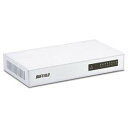 【中古】バッファロー 10/100M対応スイッチングハブ 金属筐体 電源内蔵 8ポート ホワイト LSW4-TX-8NS/WH 1台