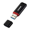【中古】エレコム USBメモリ 64GB USB3.2Gen1対応 キャップ式 データ復旧サービス付 ブラック MF-DRU3064GBKR(2)