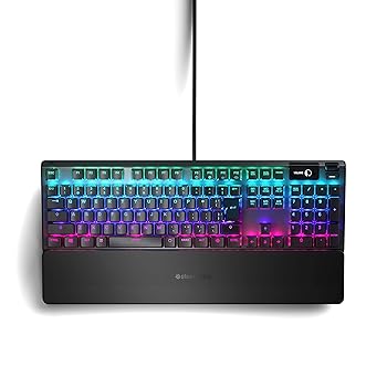 【中古】SteelSeries ゲーミングキーボード 有線 ハイブリッドメカニカルスイッチ 日本語配列 有機ELディスプレイ搭載 Apex 5 64537
