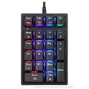 【中古】UniSign テンキーパッド キーボード 21キー 有線キーボード 有線キーボード RGBバックライト 持ち運び便利 人間工学デザイン 1年間品質 青...