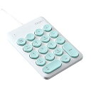 【中古】ラウンドキーキャップ有線テンキーボード/ブルー TNK-SU230BL