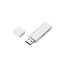 【中古】エレコム USBメモリ 64GB USB2.0 セキュリティ機能対応 ホワイト MF-MSU2B64GWH