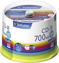 【中古】バーベイタムジャパンVerbatim Japan 1回記録用 CD-R 700MB 50枚 ホワイトプリンタブル 48倍速 SR80FP50V1
