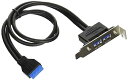 【中古】変換名人 PCI/ロープロファイルPCIブラケット用 USB3.0x2ポート延長ケーブルセット PCIB-USB3/2FL(2)