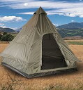 【中古】Mil-Tec ティピーテント Tipi 4人用セット 290 x 270 x 225cm高 - OLIVE DRAB