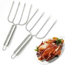 【中古】トルコリフターフォークセットの2ステンレススチールトルコトルコLifters and Poultry Lifters Turkey Claws Carving Fork