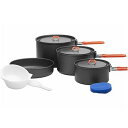 【中古】キャンプ クッカーセット キャンプ調理器具の混乱□キャンプアクセサリー設備鍋と鍋セット アウトドア用 色 : Orange, Size : 4-5 pe...