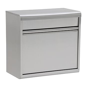 【中古】グリーンライフ ポスト 壁掛け【日本製】 サビにくい18-8ステンレス A4封筒(角形2号)対応 前入..