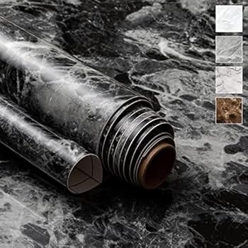 【中古】ブラックグレー グラナイト柄 グレー大理石模様 密着印画紙 フィルムビニール粘着タックシール式カウンタートップ 2' X 6.56 FT 401