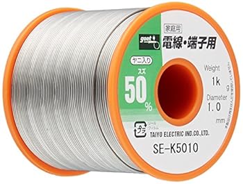 【中古】太洋電機産業(GOOT) 鉛入りはんだ Φ1.0MMスズ50%/鉛50% 1KGリール巻 ヤニ入り SE-K5010 日本製