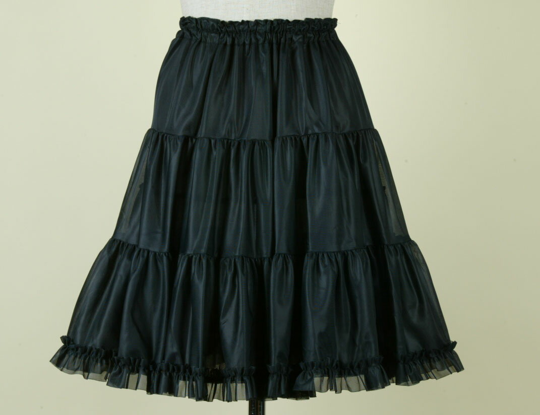 日本製 子供用ハイカラ2wayパニエ130サイズ リバーシブル Aライン ペチコート ワンピース 結婚式 発表会 スカート アイボリー ブラック 2