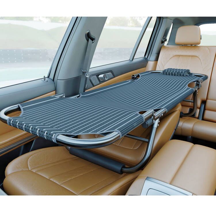 車内ベッド 車載ベッド 車中泊 車用ベッド 軽量 コンパクト スチール製 鉄 折り畳...