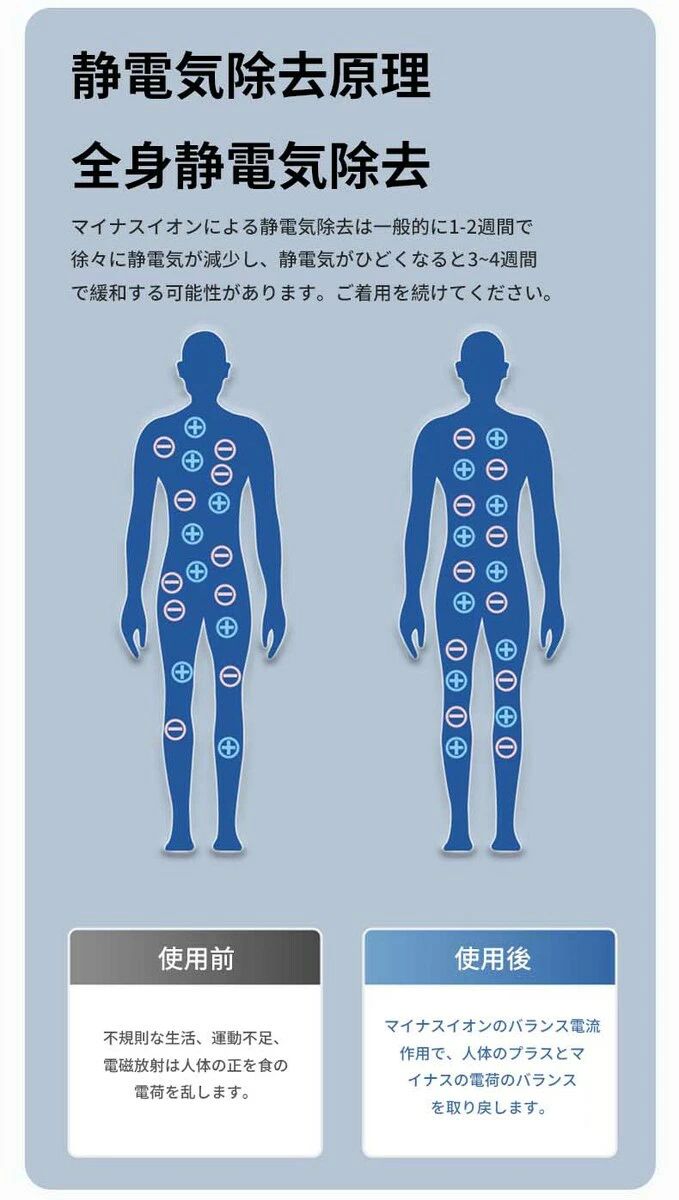 静電気除去ブレスレット 静電気除去グッズ 静電気除去対策 カジュアル リストバン...