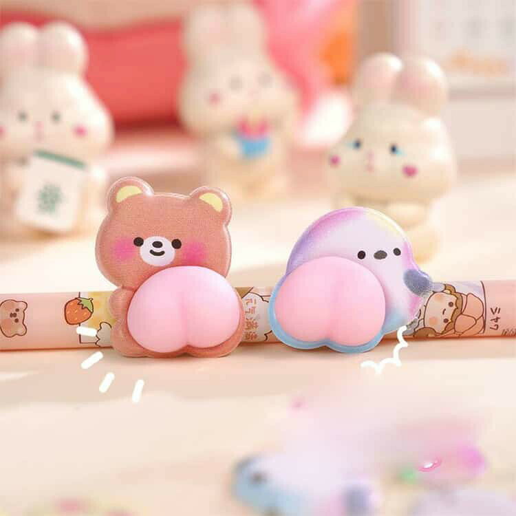 ストレス シールに貼る おしりシール パーツ 3D ふわふわ 肉球 もちもち ぷにぷに お尻3D ぷくぷく 立体 肉球シール DIY用 可愛い 解消 装飾 癒し 飾り マシュ スクイーズ プニプニ atries-10001241 アトリエ楽天市場店 サンプル画像3