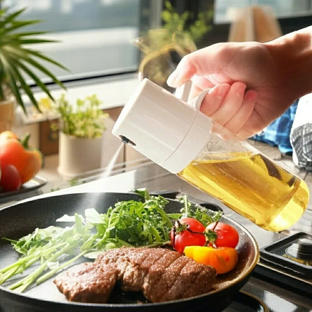 オイルスプレー ガラス 油ポット 霧吹 保存容器 調味料入れ オイルポット 新登場! ベージュ グレー ベージュ+グレー ベージュ×2 ベージュ×3 グレー×2 グレー×3