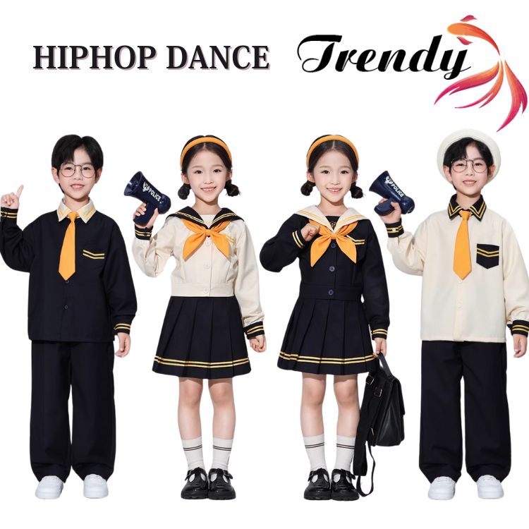 ネイビー ベージュ シャツ セーラー服 JK制服 パンツ プリーツスカート 長袖 キッズ ダンス セットアップ 韓国 k-pop ヒップホップ 男の子 女の子 ギャル フォーマル かっこいい アイドル