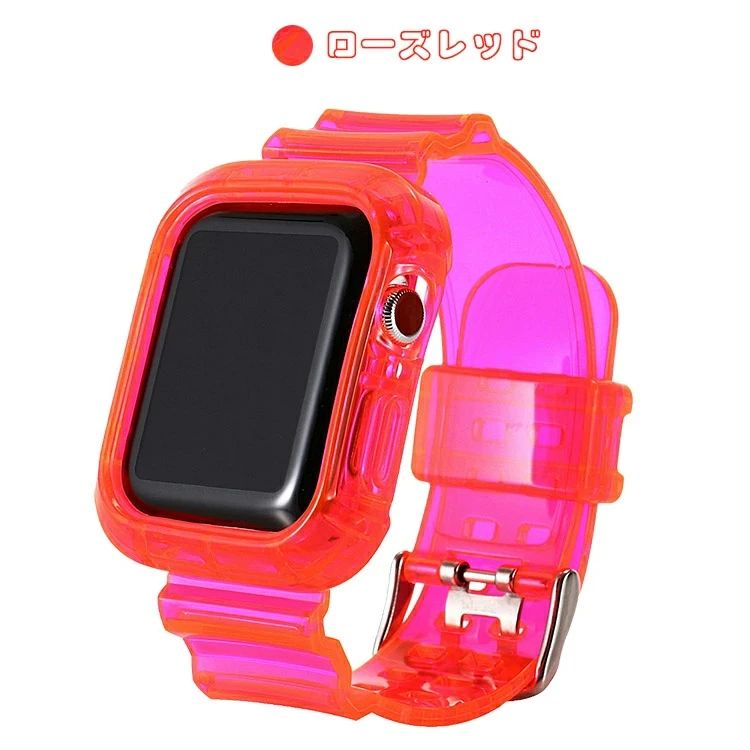 アトリエ楽天市場店のアップルウォッチ バンド おしゃれ Apple Watch 44mm 42mm 40mm 38mm 41mm 45mm 耐衝撃 エッジ保護 保護カバー 上質なTPU｜アングル3