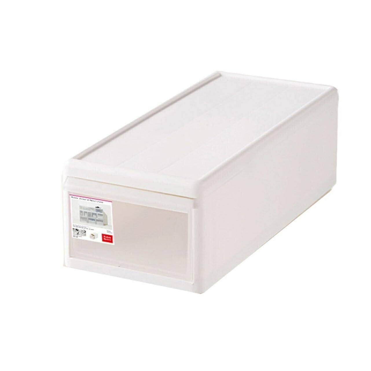 Rakuten - 収納ケース スリム プラスチック 引き出し 収納 幅20 奥行47 高さ15 収納ボックス 衣装 ケース ボックス 隙間収納 クローゼット収納 押入れ収納 クローゼット スタッキン キッチン 押入れ