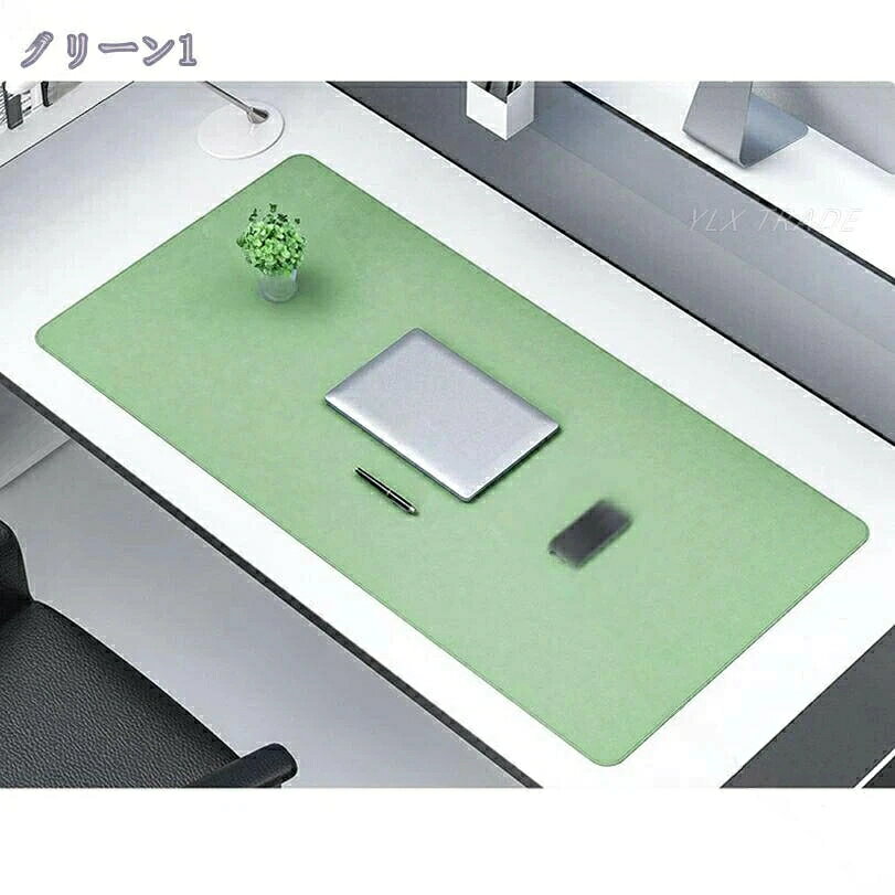 大判デスクマット おしゃれなテーブルマット PUレザーマット 薄型キーボードパッド...