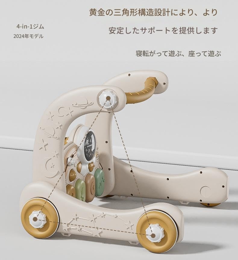 アトリエ楽天市場店のベビージム フィットネス ゲームマット 足ピアノ ベビーおもちゃ ウォーカーおもちゃ 早期教育 音楽 室内遊 フィットネスフレーム 照明｜アングル2