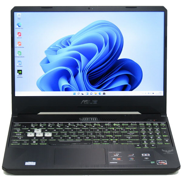 【中古】 ゲーミングPC ノート パソコン PC オフィス付き NVIDIA GeForce GTX 1050 テレワーク WPS Office Windows11 SSD エイスース ASUS TUF Gaming FX505DD R7G1050BKS 15.6インチ AMD Ryzen 7 3750H 2.3GHz 8GB 512GB 無線LAN Bluetooth Webカメラ フルHD US テン キー