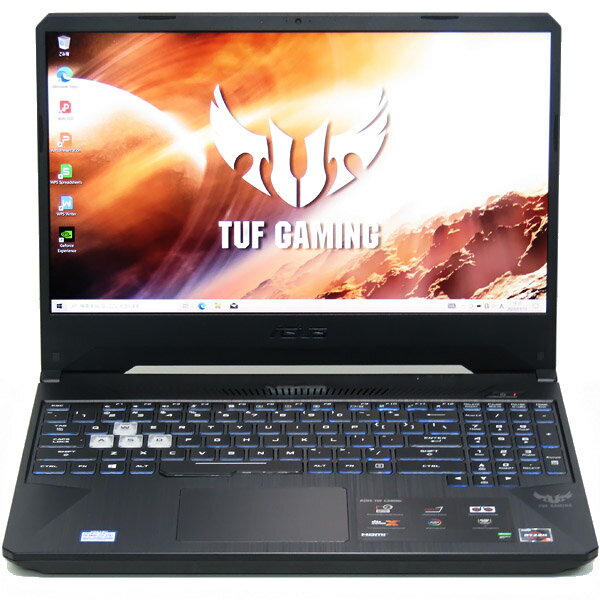 【中古】 ゲーミングPC ゲーム ノート パソコン PC オフィス付き フルHD SSD NVIDIA GeForce GTX 1650 WPS Office Windows10 ASUS TUF Gaming FX505DT R5G1650MS Ryzen 5 3550H 4コア 2.1GHz 16GB 512GB 15.6インチ 無線LAN Bluetooth eスポーツ Webカメラ USキー テンキー