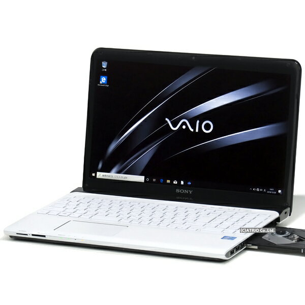 【中古】美品 メモリ16GB 新品SSD512GB SONY VAIO SVE15127CJW Core i7 3632QM 4コア8スレッド Blu-ray Windows10 15インチ LibreOffice 無線LAN Webカメラ Bluetooth 中古パソコン ノートパソコン 本体 白 ホワイト