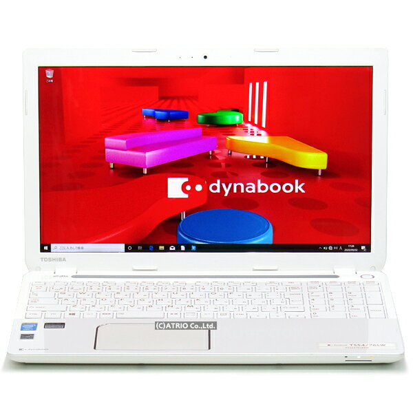 【中古】なめらかフルHD 東芝 dynabook T554/76LW Core i7 4700MQ 4コア 8GB HDD1TB 15インチ Webカメラ 無線LAN Bluetooth テンキー Windows10 Blu-ray LibreOffice 中古パソコン ノートパソコン 本体 テレワーク 白 ホワイト 家庭用 個人向け