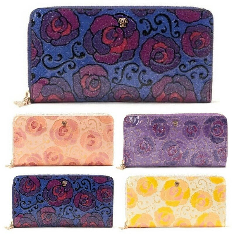 アナスイ 財布（レディース） アナスイ ANNA SUI 財布 マジカルローズ ラウンド長財布 レディース 315430 ピンク イエロー ネイビー パープル