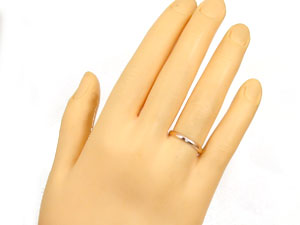 指輪ペアペアリング人気結婚指輪マリッジリングホワイトゴールドk18ピンクゴールドk18一粒ダイヤモンド甲丸ダイヤ18金ストレートカップル