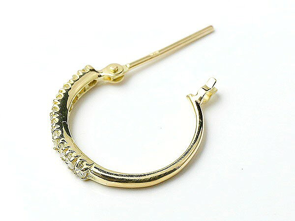 【10%OFFクーポンセール】 フープピアス 18k ピアス メンズ 18金 フープ リング ゴ...