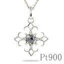 ネックレス プラチナ ペンダントトップ メンズ クロス 喜平用 ブラックダイヤモンド 1ct 一粒 大粒 pt900 喜平チェーン 十字架 男性 ペンダント ス...