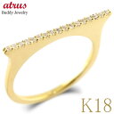 18金 ピンキーリング k18 ダイヤモンド レディース リング 指輪 ダイヤ 0.14ct エタニティ 婚約指輪 シンプル 細め 人気 18k 一文字 誕生石...