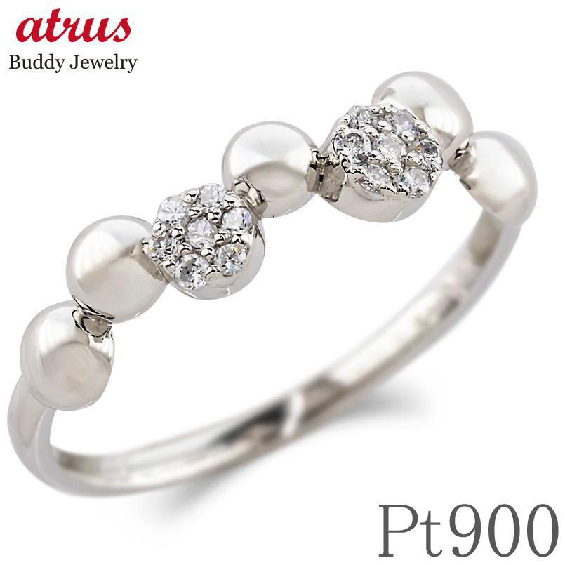 リング プラチナ ボール 丸 ダイヤモンド リング 指輪 男女兼用 pt900 金属アレルギー 安心 ダイヤ 0.08カラット シンプル 普段使い シンプル 人気 おしゃれ ジュエリー ユニセックス