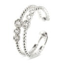 イヤカフ レディース K10 ダイヤモンド イヤーカフ ホワイトゴールド ノンホールピアス 片耳用 イヤークリップ 10金 上品 シンプル 大人可愛い フォーマ...