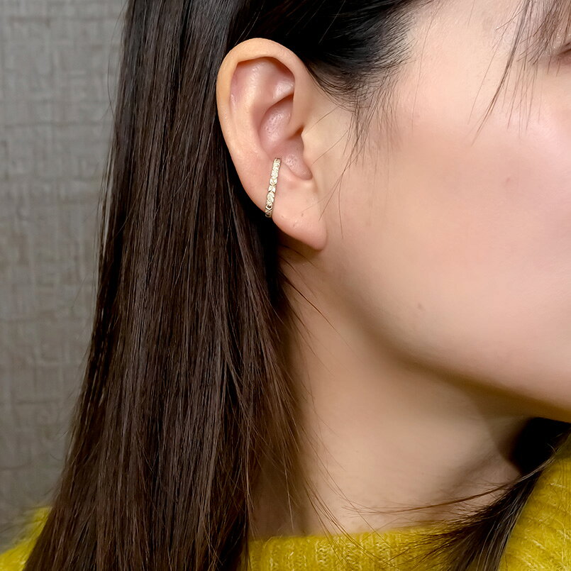 イヤーカフ メンズ ハワイアンジュエリー k10 10金 イヤークリップ 片耳 イヤカフ ...