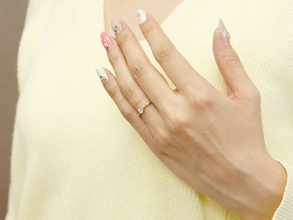 ��10%OFF������ۥԥ󥭡���� ���� 18k 18�� ��� ��ǥ����� 6���� ������դ� SI���饹 �ԥ󥯥������k18 �����������γ ��γ ���ȥ졼��