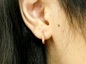 【10%OFFクーポンセール】 フープピアス 18金 ピアス レディース ペア フープ ハワ...