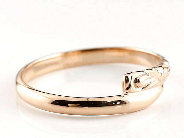 ペアリング カップル 結婚指輪 ハワイアンジュエリー マリッジリング プラチナ ピンクゴールドk18 ハワイアンリング スパイラル 地金 pt900 2個セット プレゼント 18k 18金 人気 普段使い 2